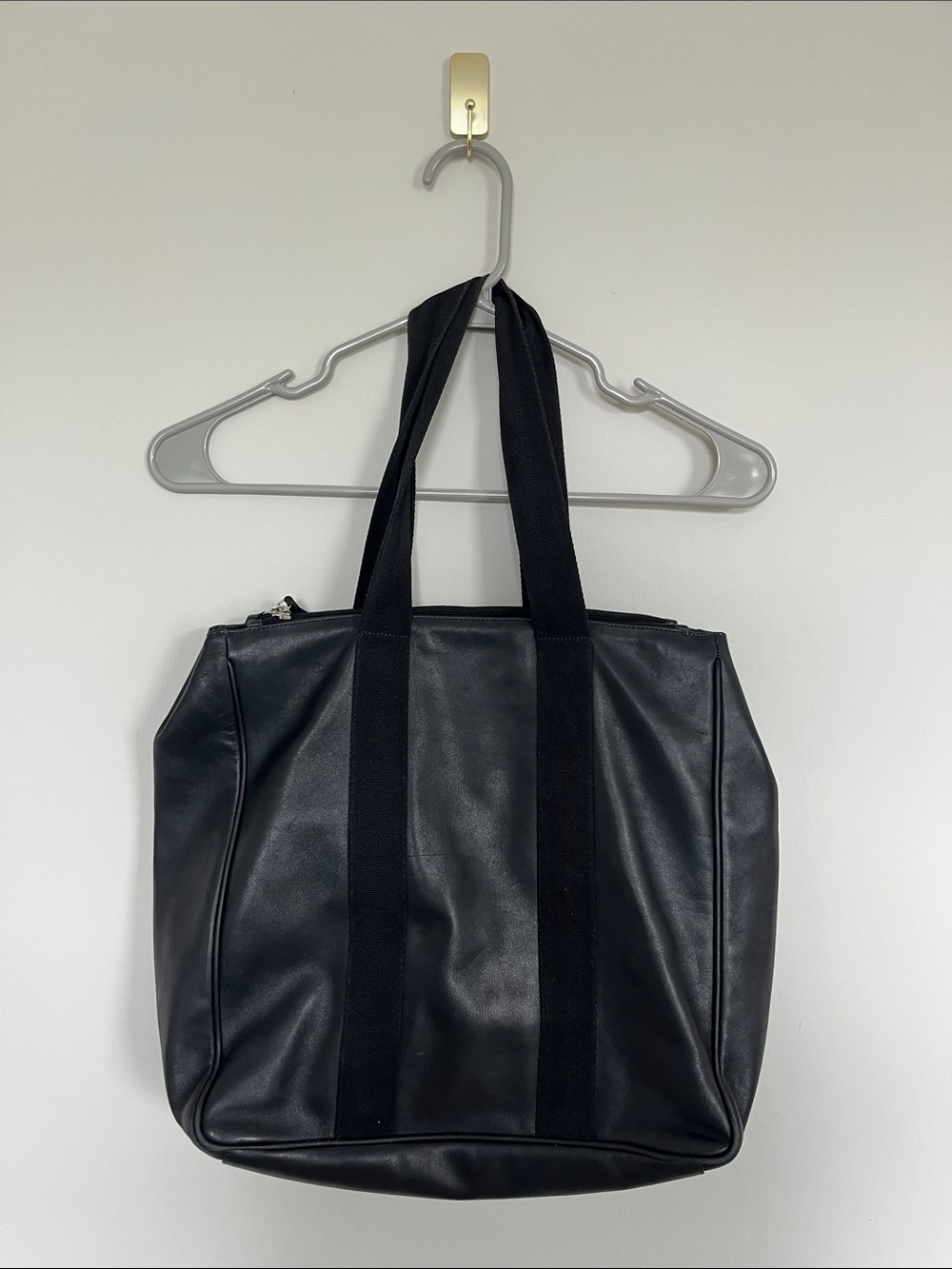 J.CREW Italian Made Genuine 100% Leather Tote Bag